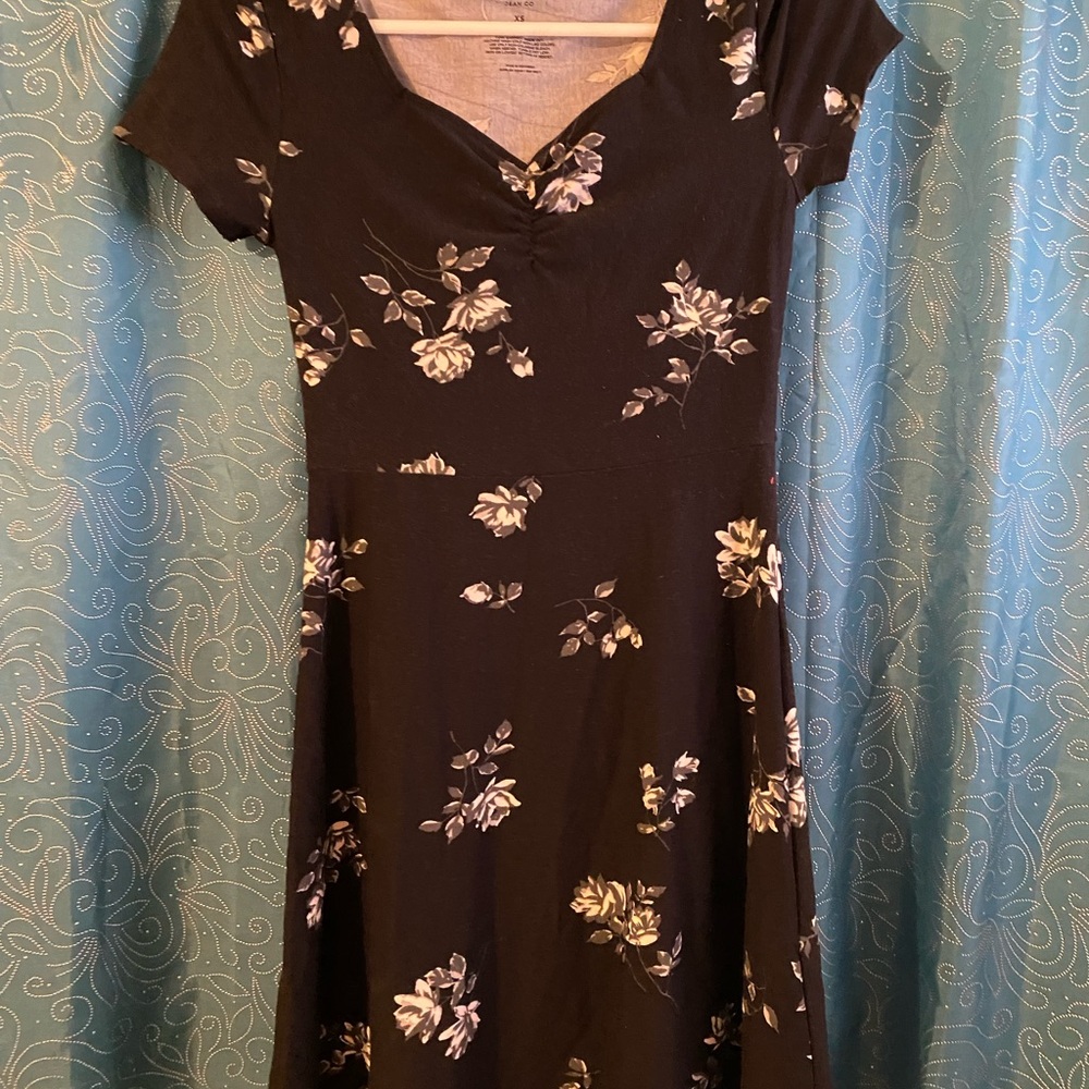 Floral Black Dress